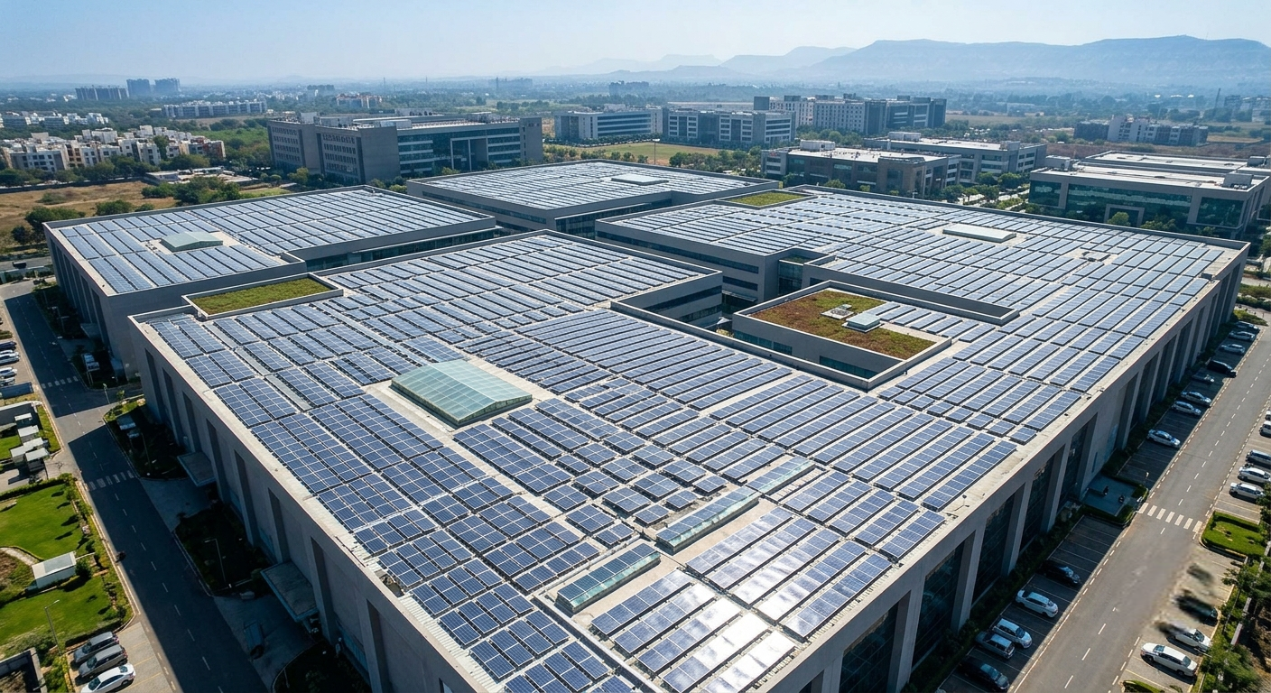 Commercial solar installation